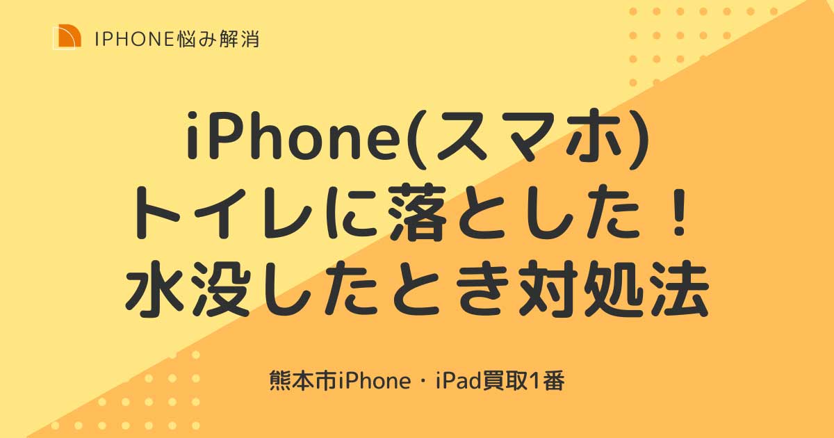 iPhoneやスマホをトイレに落とした！