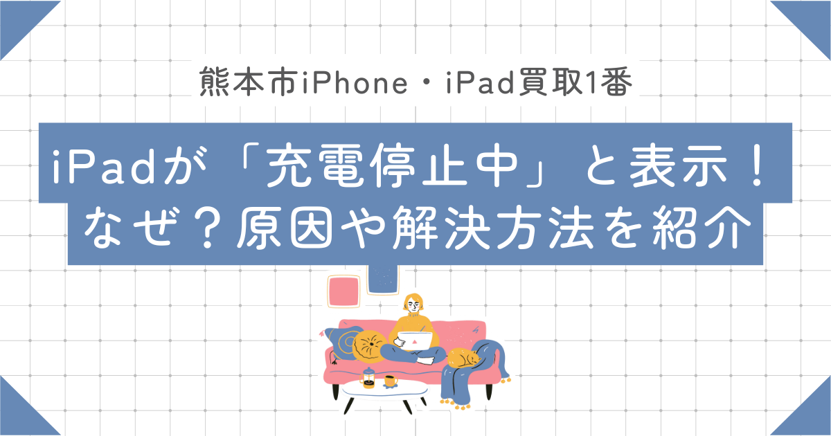 iPadが「充電停止中」と表示！なぜ？
